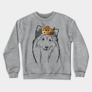 Shetland Sheepdog Dog King Queen Wearing Crown Crewneck Sweatshirt